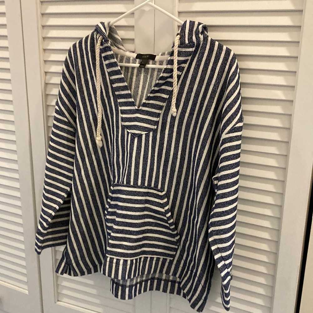 J. Crew Baja Striped Hoodie NWOT